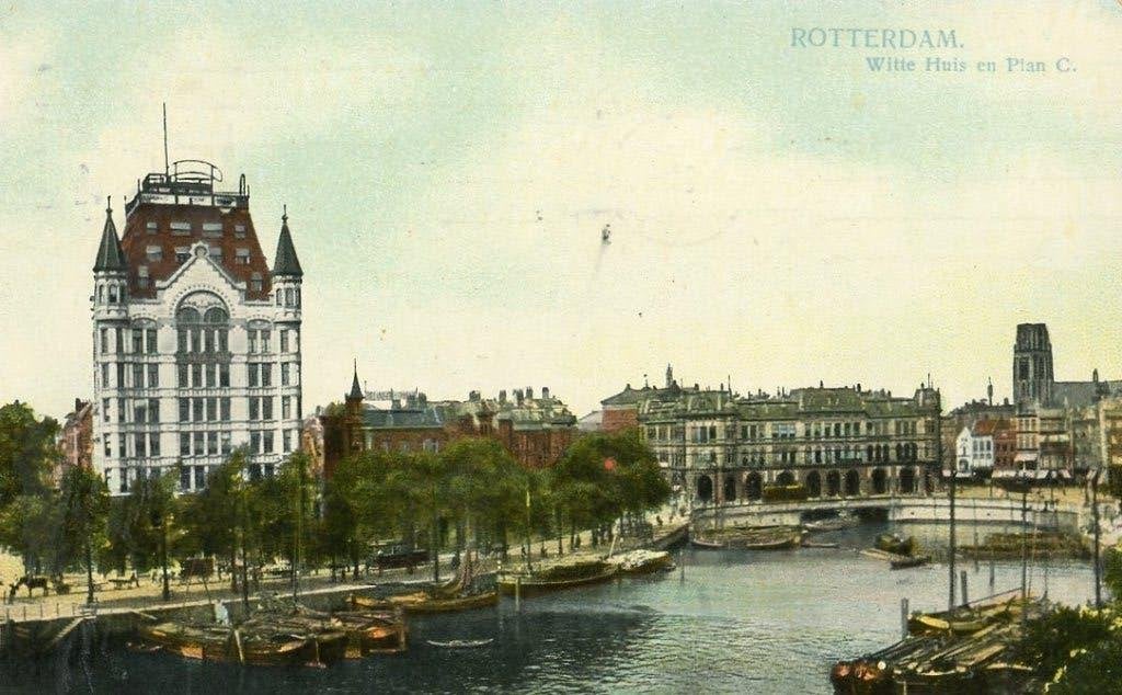 Rotterdam Ansichtkaart met postzegel gelopen, Verzenden, Zuid-Holland