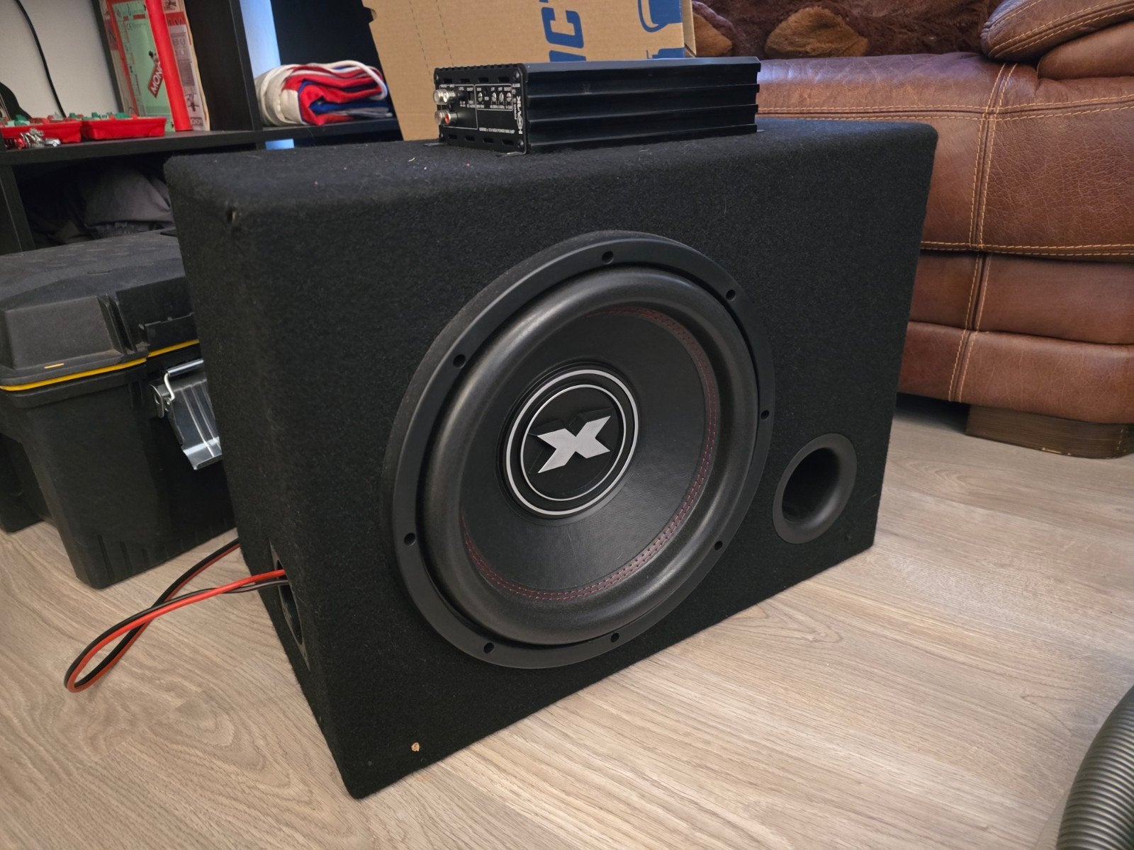 Subwoofer Excursion SHX-12D2 met versterker HXA1K, Ophalen, Gebruikt