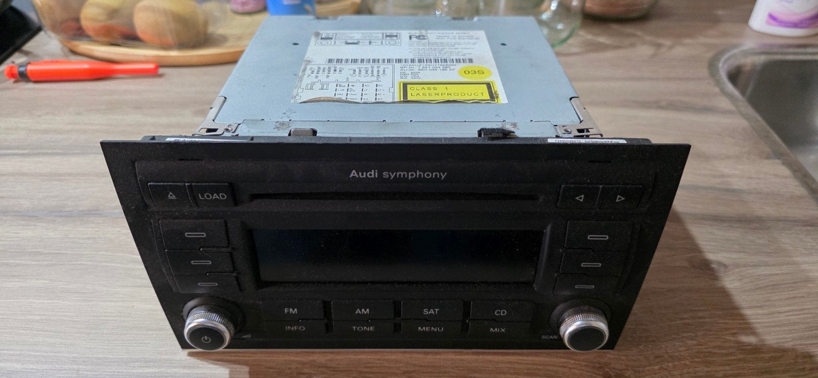 Audi A4 B7 8E0035195AF Symphony Radio CD-speler (Blaupunkt), Auto diversen, Ophalen of Verzenden, Gebruikt