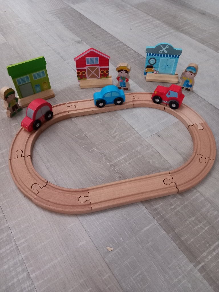 Speelgoed autobaan, Kinderen en Baby's, Speelgoed | Houten speelgoed, Ophalen, Zo goed als nieuw, Overige typen
