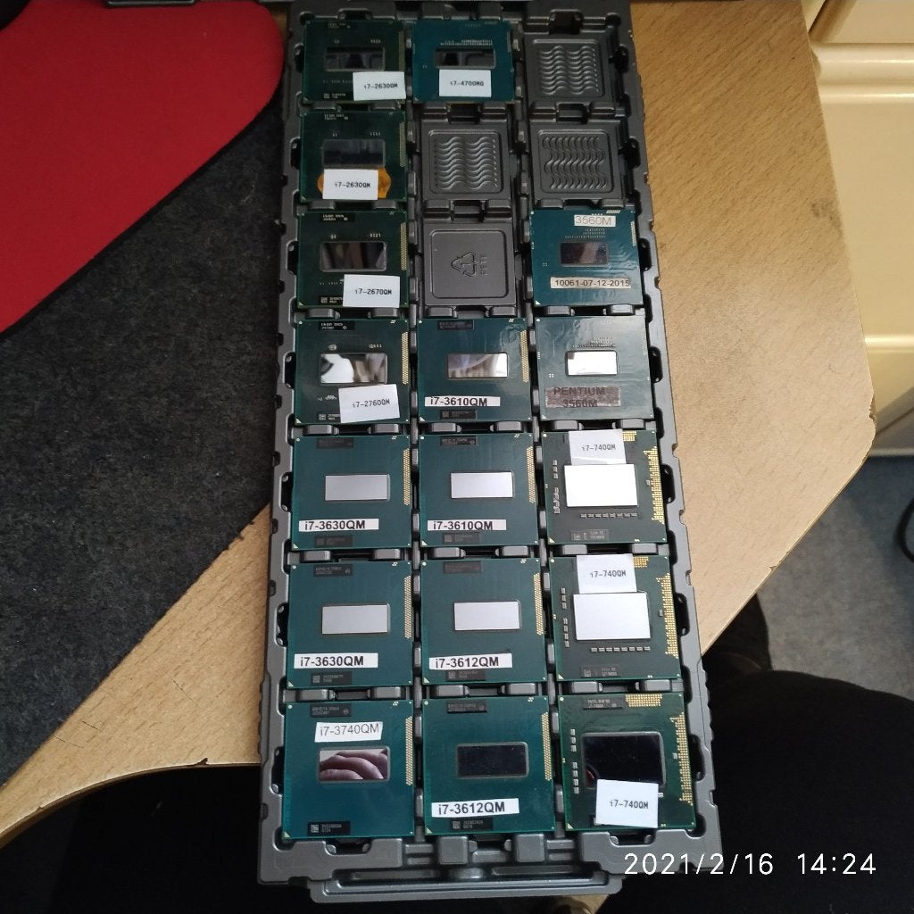 CPU Processors I7 Quadro 2e, 3e gen-tie voor Laptop, 4-core, Ophalen of Verzenden, Zo goed als nieuw, Intel Core i7