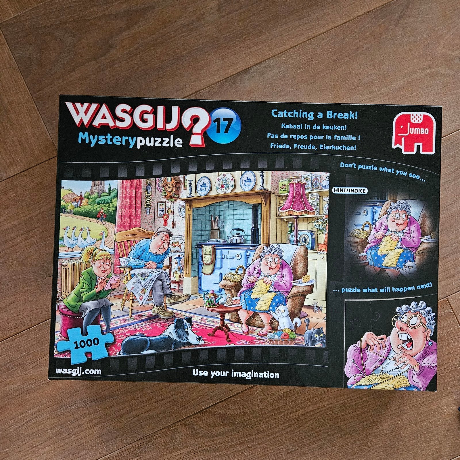 Wasgij Mystery 17 'Catching a Break!' 1000 stukjes, Ophalen of Verzenden, 500 t/m 1500 stukjes, Zo goed als nieuw, Legpuzzel