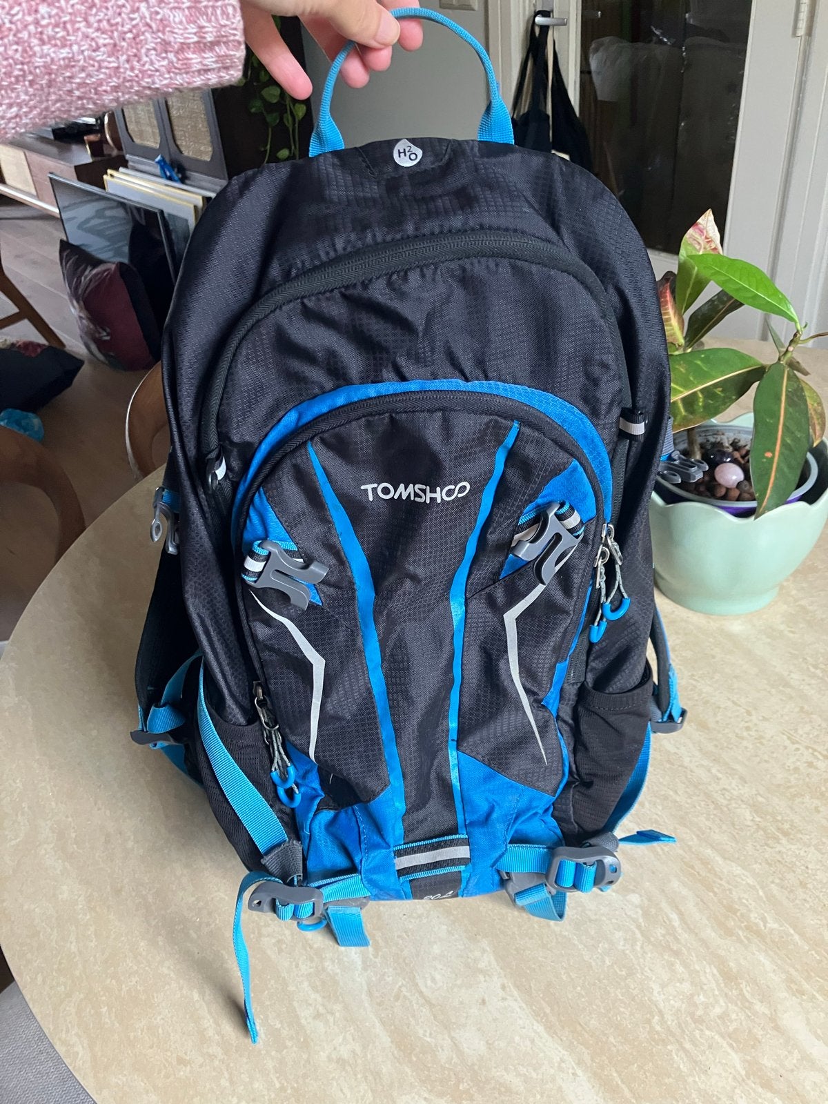 Wandelrugzak 20L met regenhoes - Ideaal voor dagtochten, 25 tot 40 cm, Zo goed als nieuw, Trekking, 30 tot 45 cm