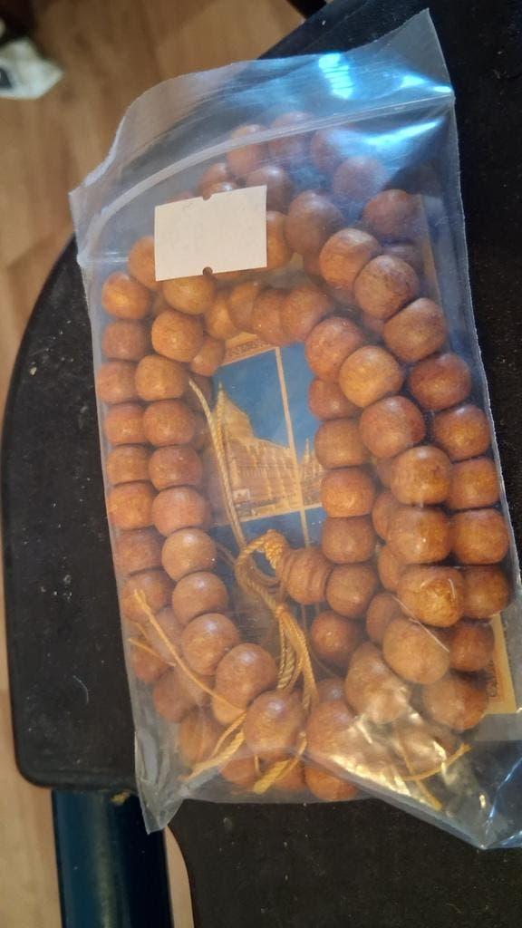 Mala gebedsketting van houten kralen, Verzenden, Nieuw