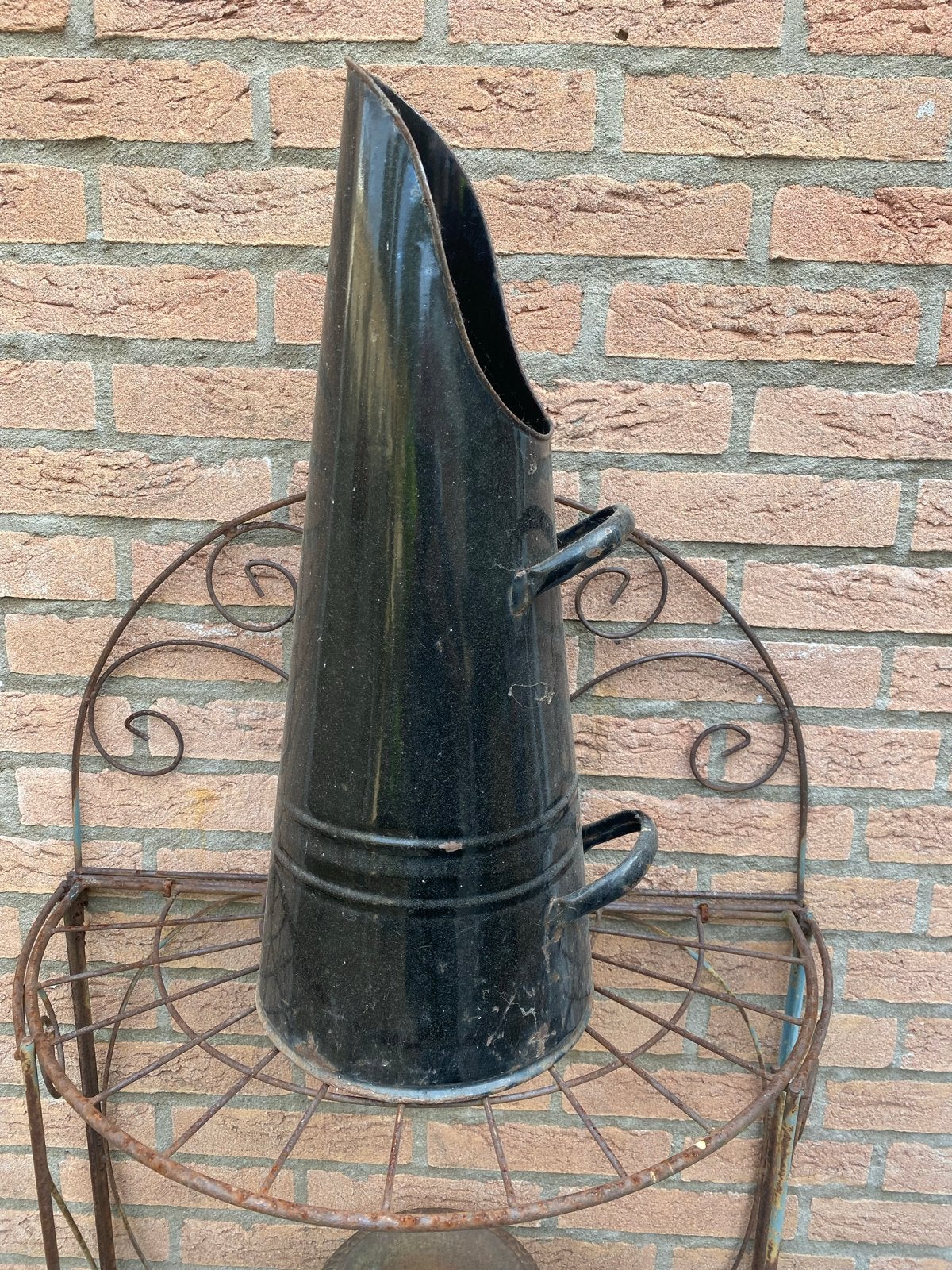 Antieke geëmailleerde kolenkit - Zwart, Ophalen