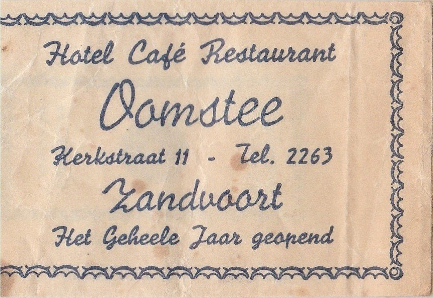Oomstee Kerkstraat Zandvoort - het geheele jaar geopend, Ophalen of Verzenden