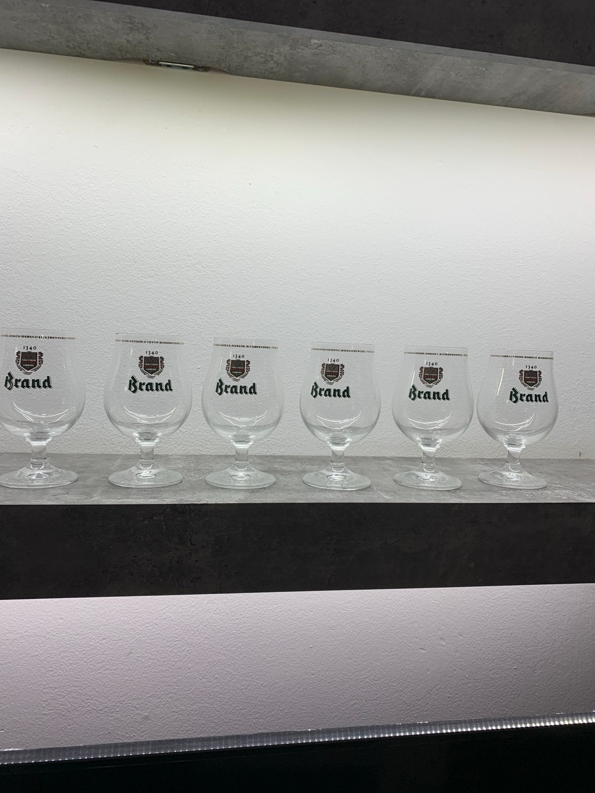 Set van 6 Brand bierglazen - nieuw, Ophalen, Nieuw, Overige merken, Glas