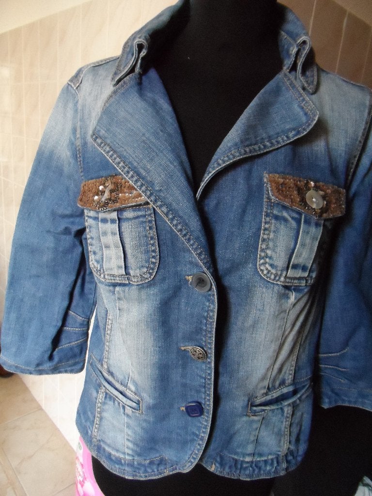 jeans jasje van UNO DUE, Maat 38/40 (M), UNO DUE, Zo goed als nieuw, Verzenden