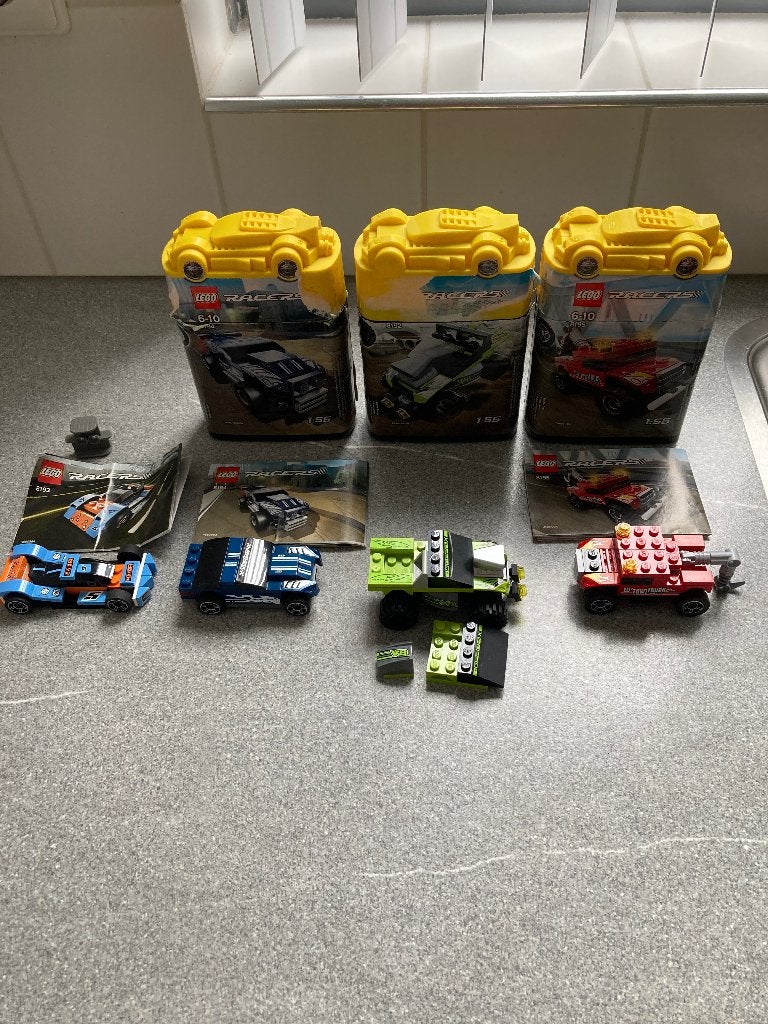 Lego racers sets 8193, 8194, 8192, 8195, Lego, Ophalen of Verzenden, Zo goed als nieuw, Racers