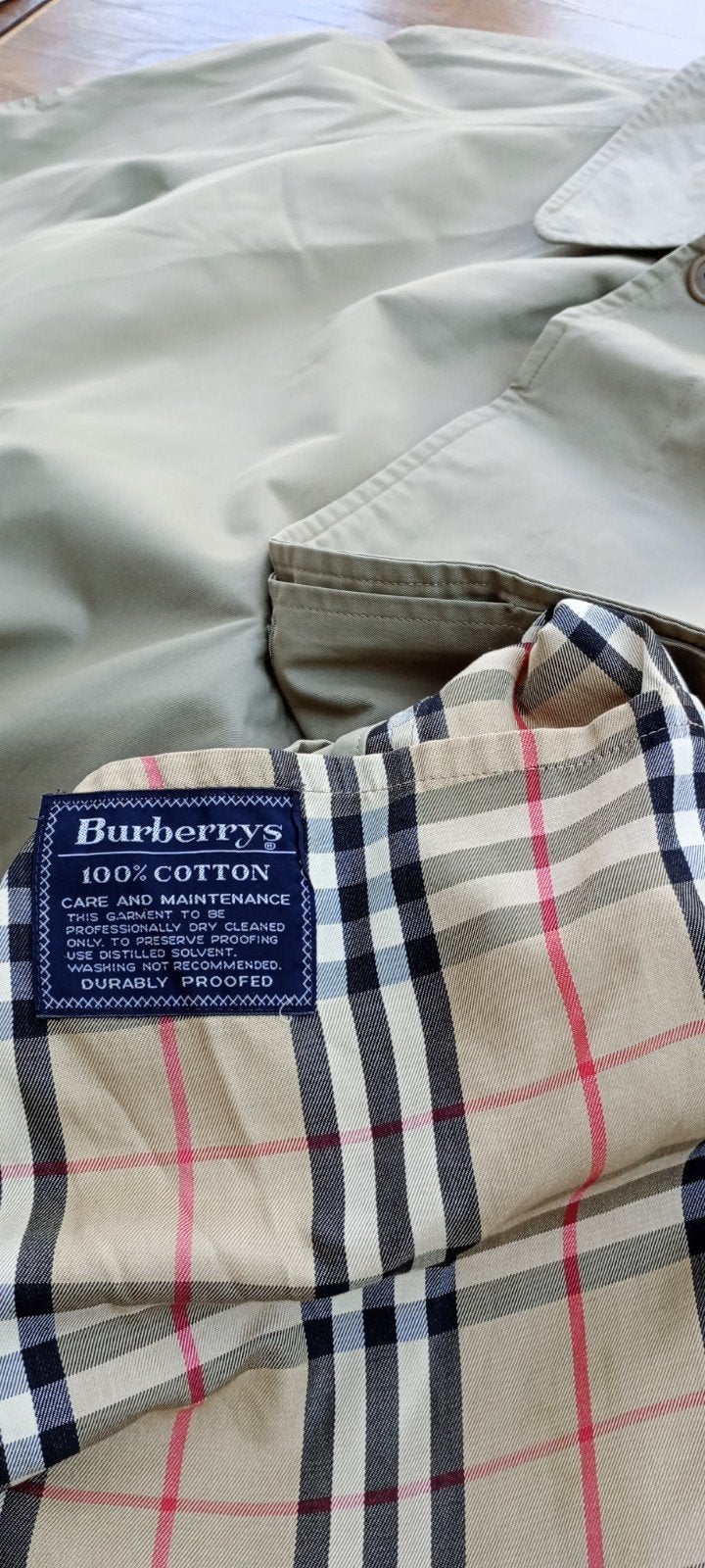 Burberry's Trenchcoat - Beige - Zo goed als nieuw, Ophalen, Beige, Maat 42/44 (L), Burberry's