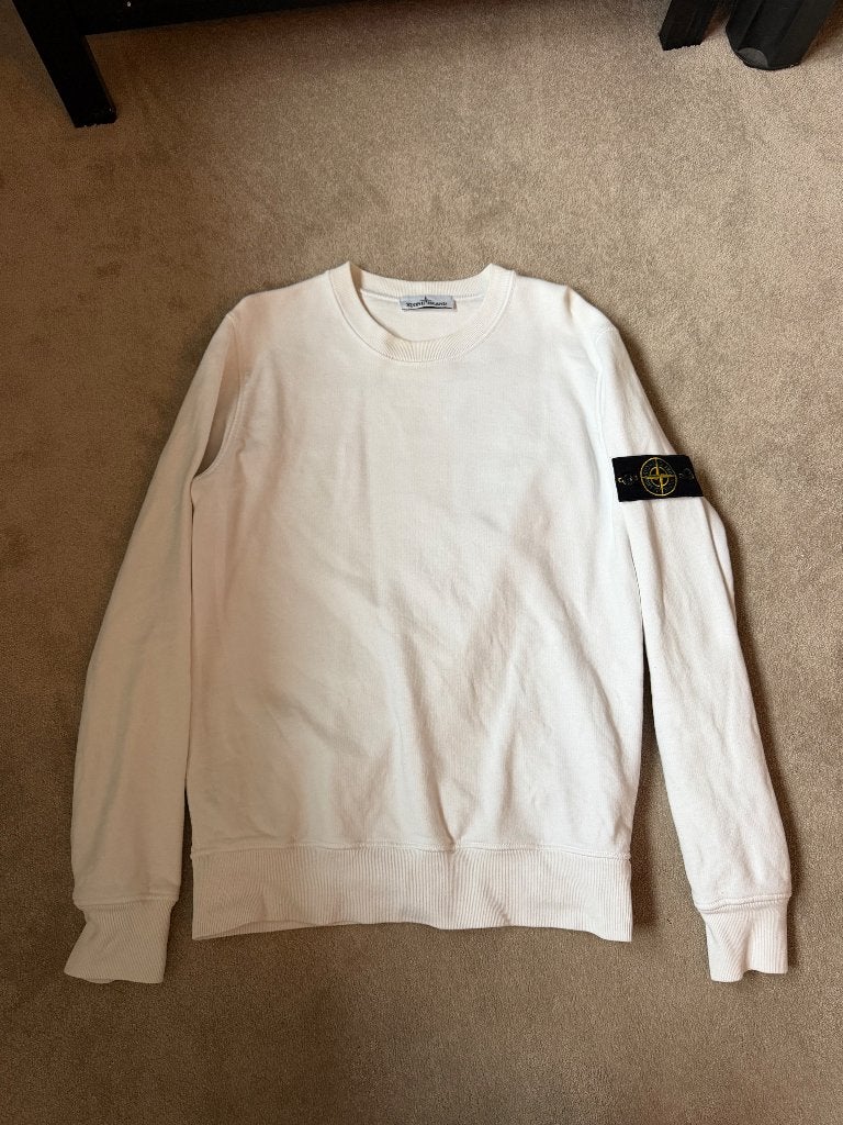 Stone island trui (origineel), Wit, Ophalen of Verzenden, Stone Island, Gedragen