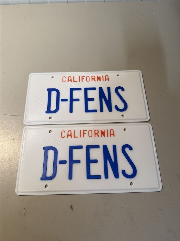Kenteken plaat - Falling Down D-FENS License Number Plate Re, Verzamelen, Ophalen of Verzenden, Nieuw, Auto's