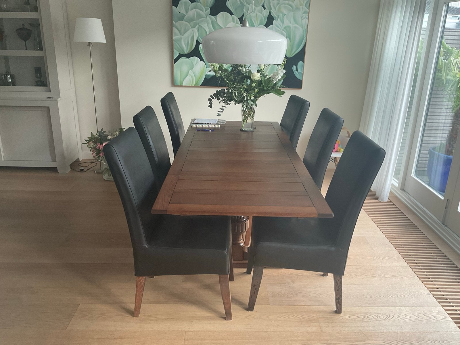 Uitschuifbare eettafel met 6stoelen, Ophalen