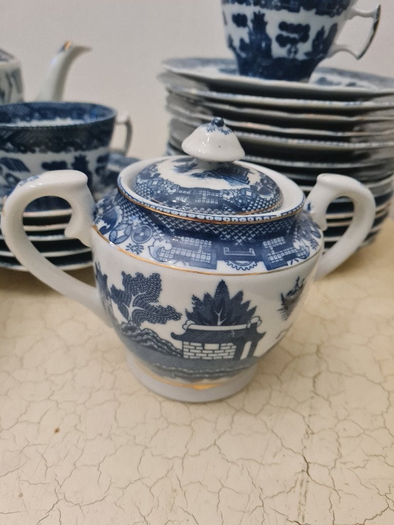 Vintage Chinees porseleinen servies 39-delig, Ophalen of Verzenden