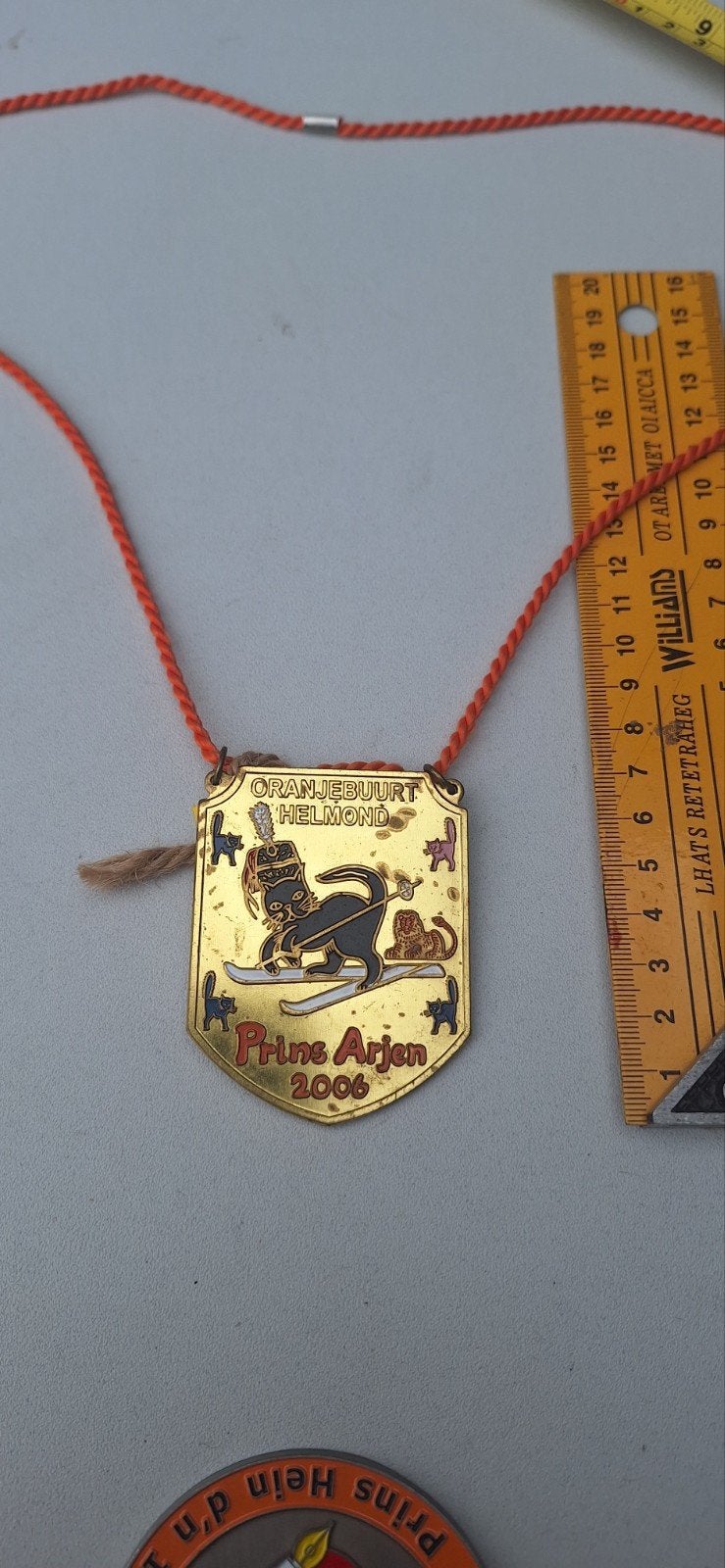 Carnavals medaille Prins Arjen oranjebuurt Helmond 2006 (7.2, Ophalen of Verzenden, Overige materialen