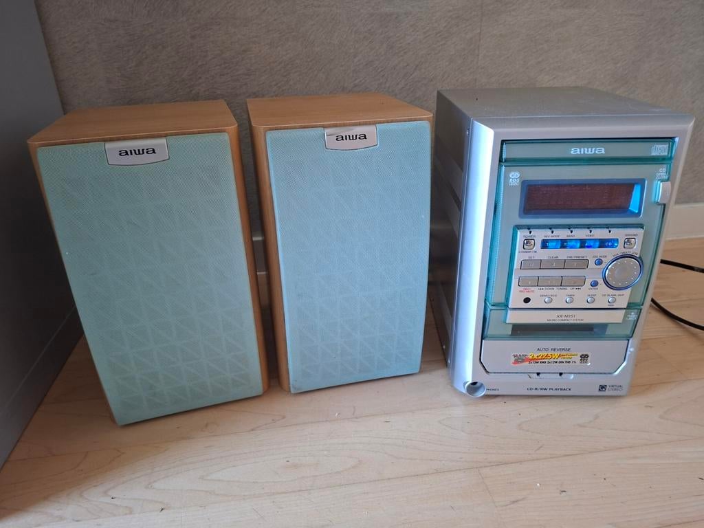 Aiwa Stereo met Cassettedeck en CD-speler, Overige merken, Gebruikt, Cassettedeck, Ophalen of Verzenden