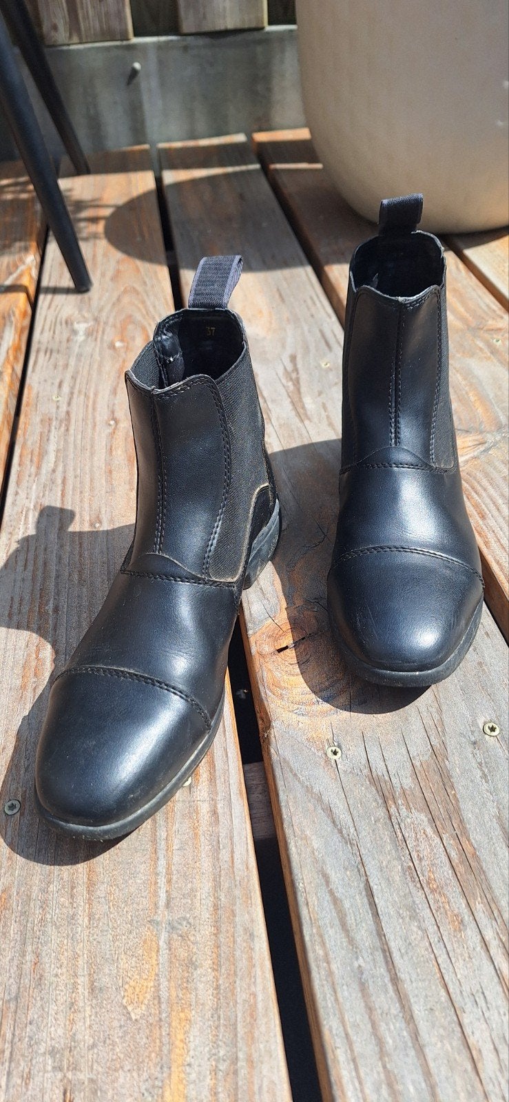 Leren jophurs Harry's Horse maat 37, Dieren en Toebehoren, Paardrijkleding, Ophalen, Zo goed als nieuw, Veelzijdigheid, Zwart