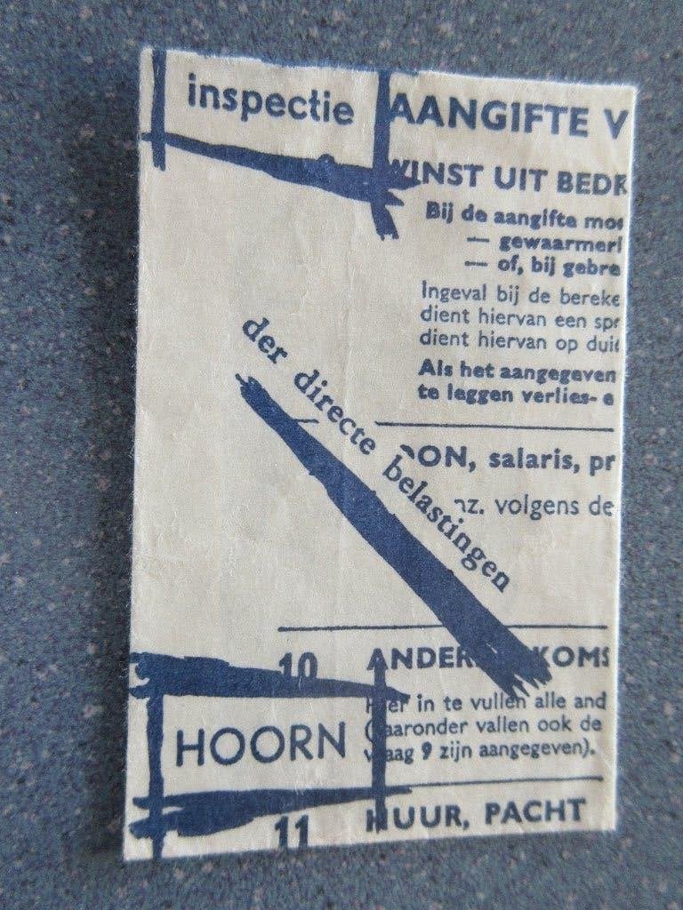 Hoorn, Inspectie der Directe Belastingen, Verzenden, Nederland