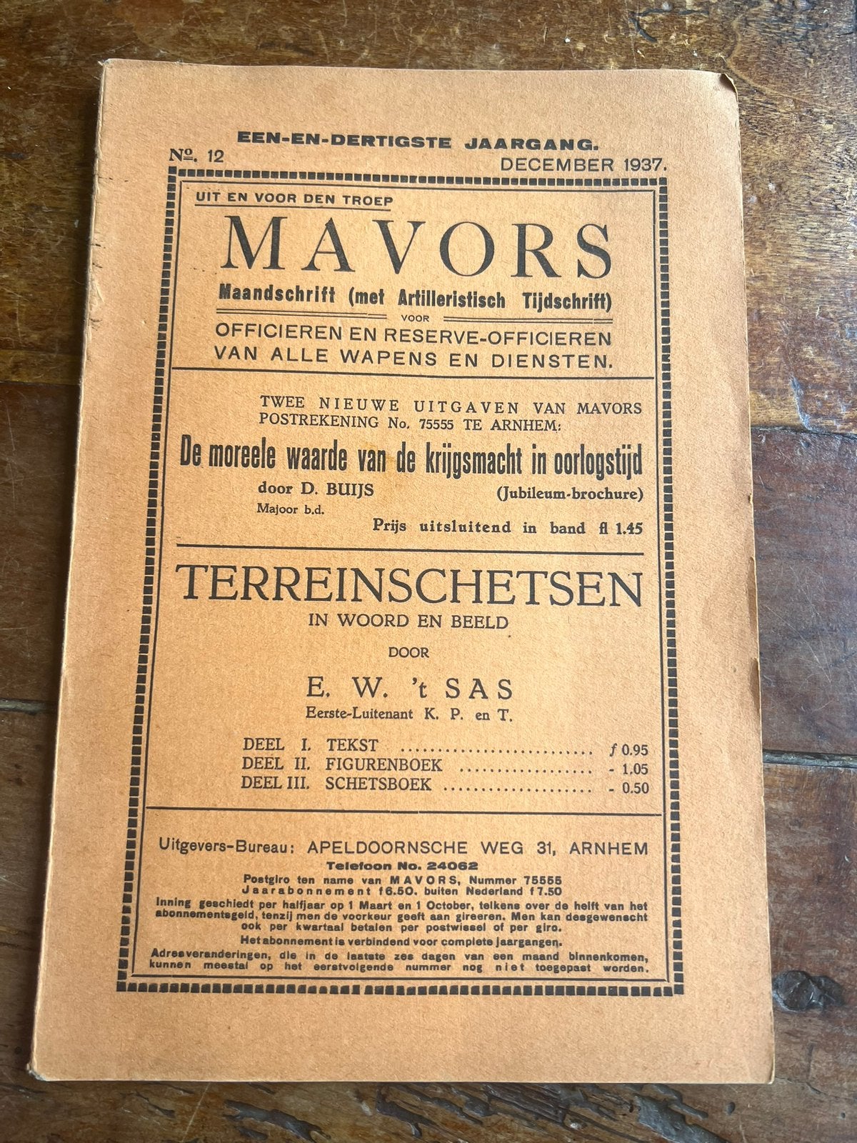 Nederlands artillerie tijdschrift kompas Zutpen Vorden, Verzamelen, Militaria | Tweede Wereldoorlog, Verzenden, Nederland, Boek of Tijdschrift