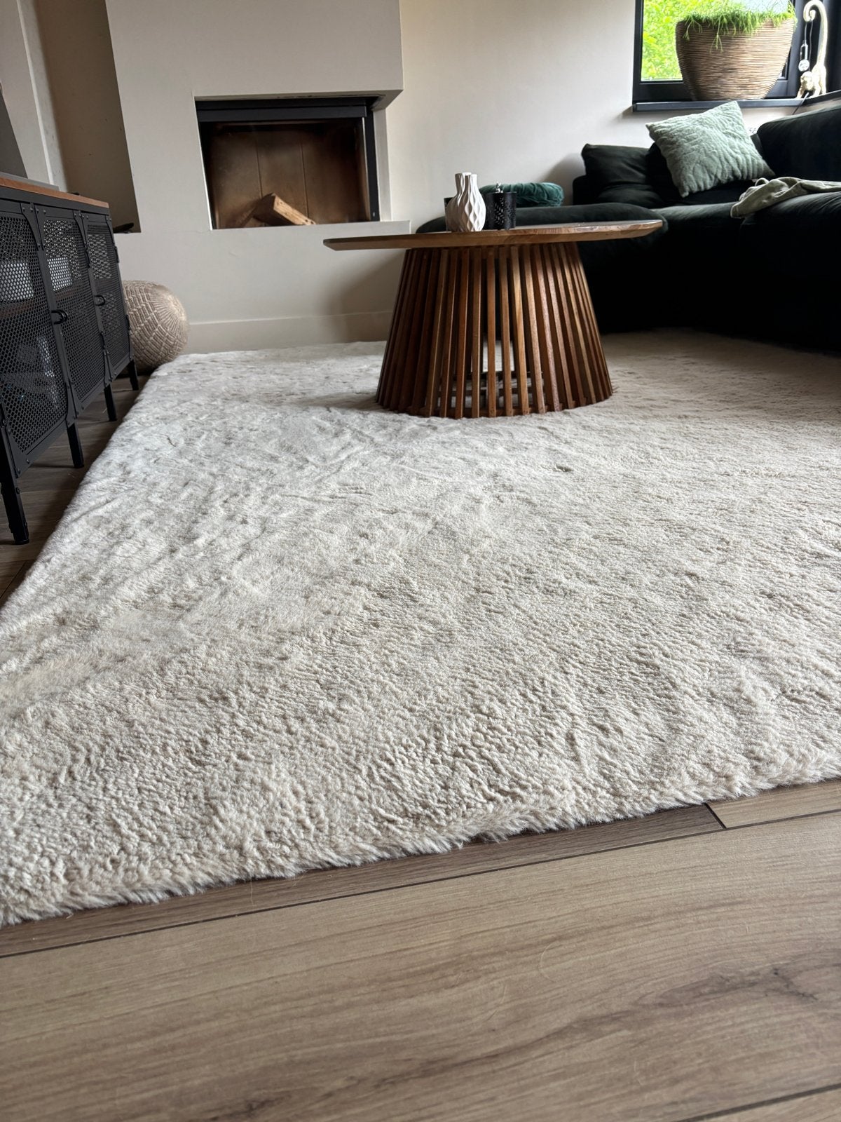 Zacht Hoogpolig vloerkleed - Comfy Supreme Creme 200x290cm, Ophalen, Gebruikt, 150 tot 200 cm, 200 cm of meer
