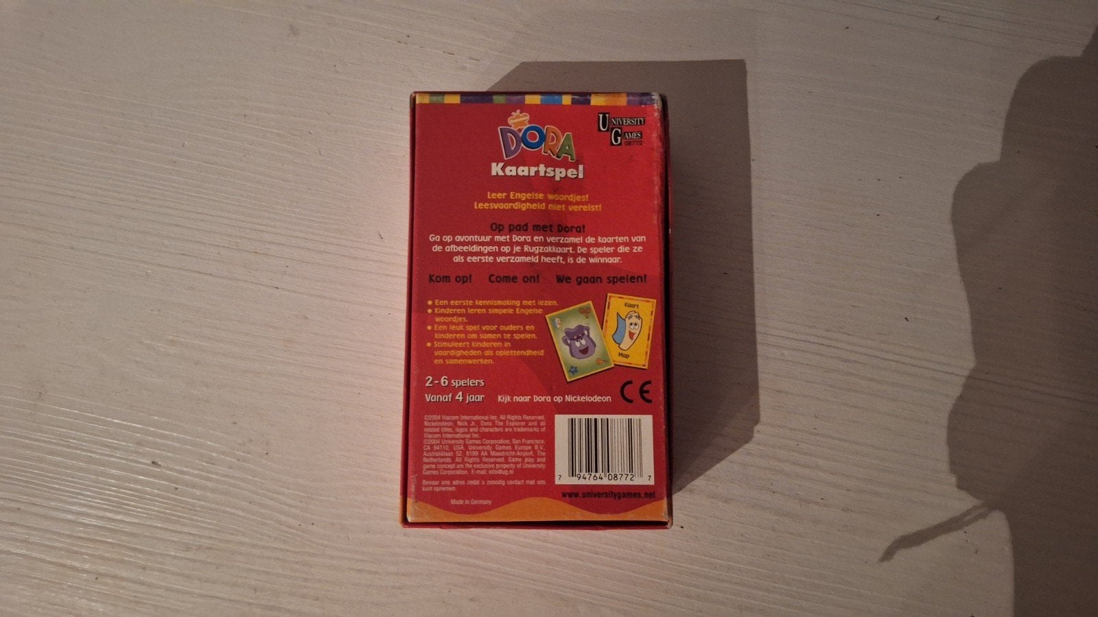 Dora Kaartspel - Leer Engels en Logisch Denken, Drie of vier spelers, Ophalen of Verzenden, Gebruikt, Universal Games
