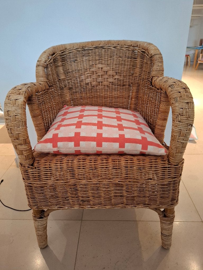 Rieten stoel, Huis en Inrichting, Ophalen, Gebruikt, Bruin, Riet of Rotan
