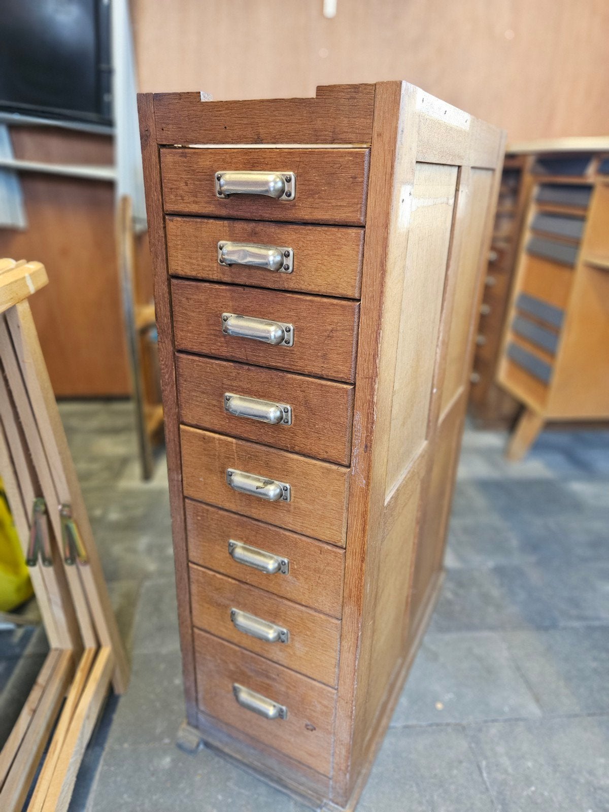 Vintage antieke ladenkasten klokkenmaker, Antiek en Kunst, Ophalen