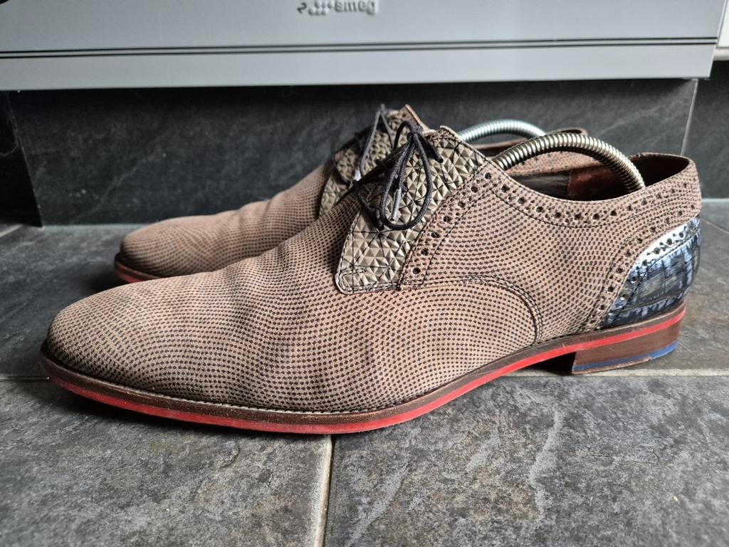 Floris van Bommel herenschoenen maat 45 / 10.5 nieuwstaat, Bruin, Floris van Bommel, Ophalen of Verzenden, Zo goed als nieuw