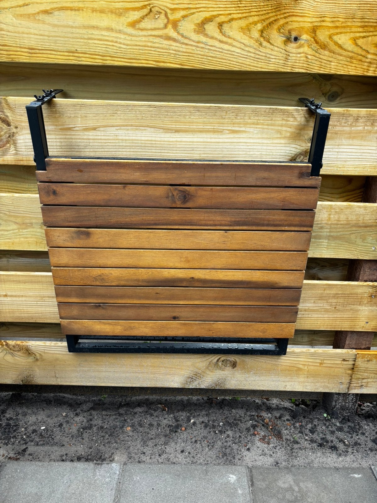 Nieuwe Balkontafel Hout Industrieel Staal Look, Ophalen, Nieuw, Rechthoekig, Hout