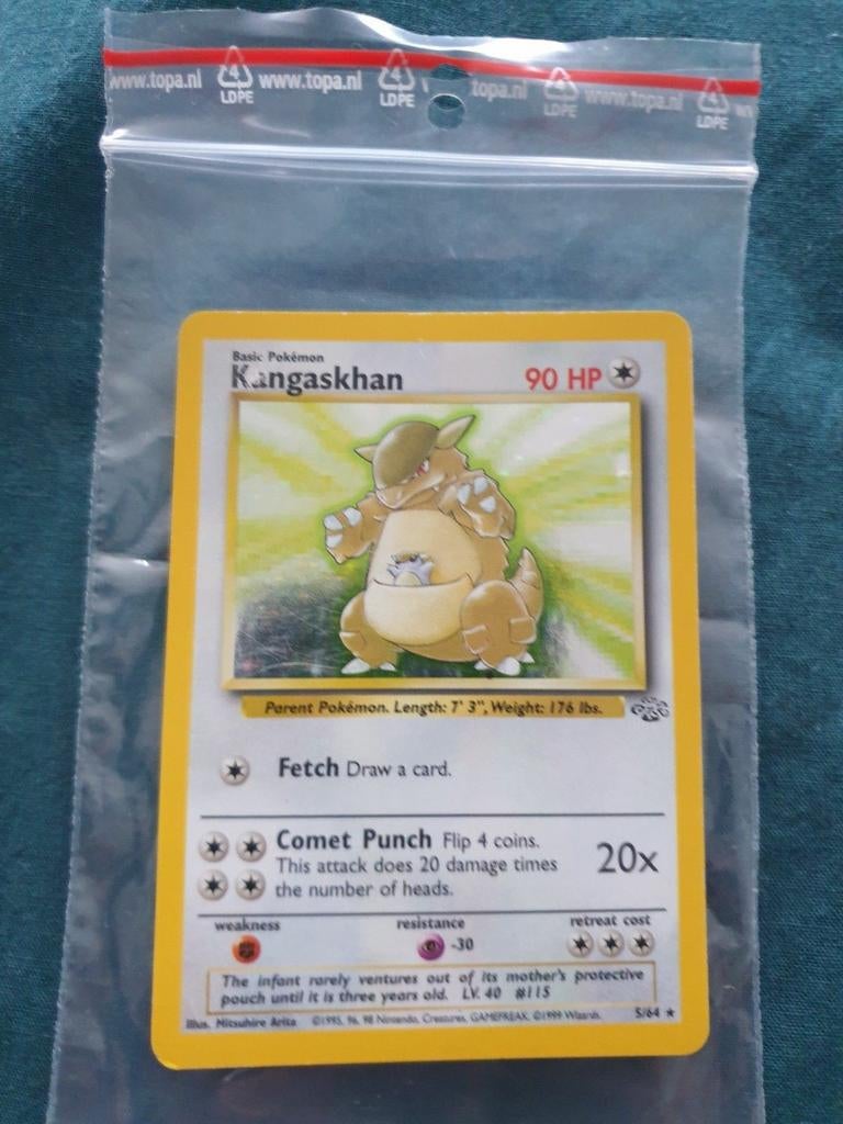 Kangaskhan Pokémon kaart (Jungle Set 5/64) Holo, Hobby en Vrije tijd, Verzamelkaartspellen | Pokémon, Zo goed als nieuw, Losse kaart