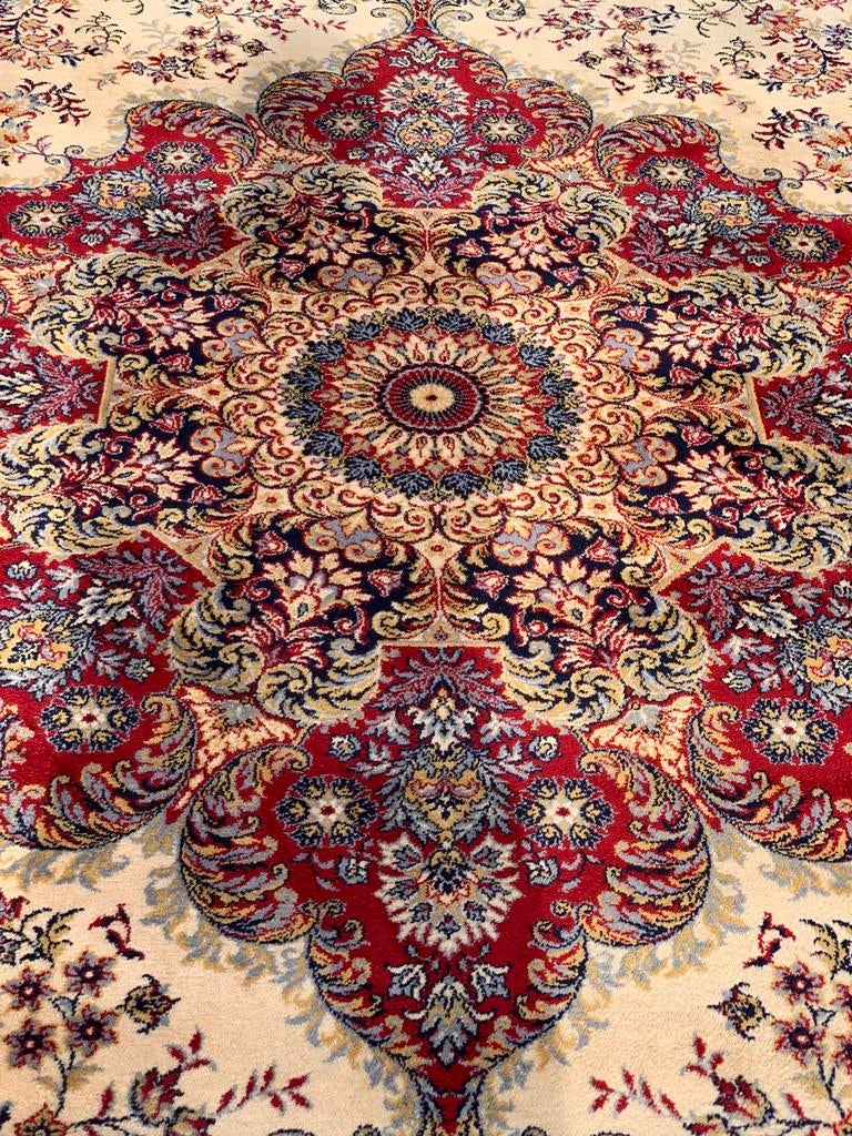 Prachtig Sfeervol Groot Vintage Vloerkleed Zuiver Scheerwol., Ophalen, Rechthoekig, 200 cm of meer