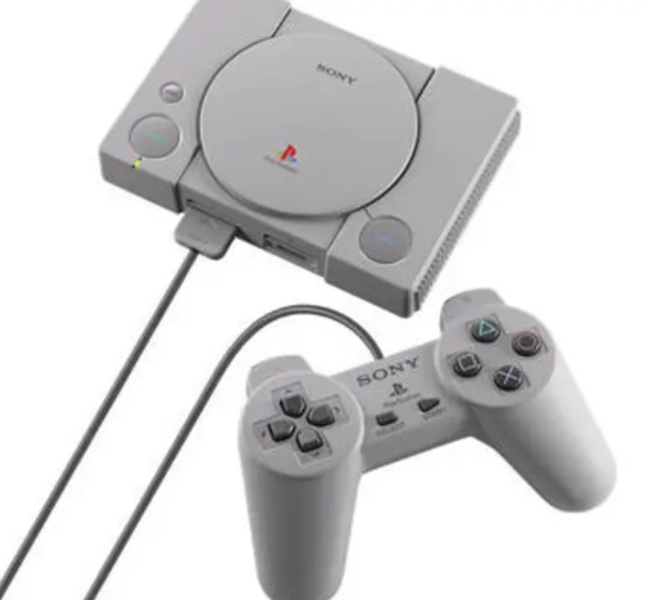 Mini PlayStation met 2 controllers, Spelcomputers en Games, Ophalen of Verzenden, Gebruikt, Met 2 controllers, Met games