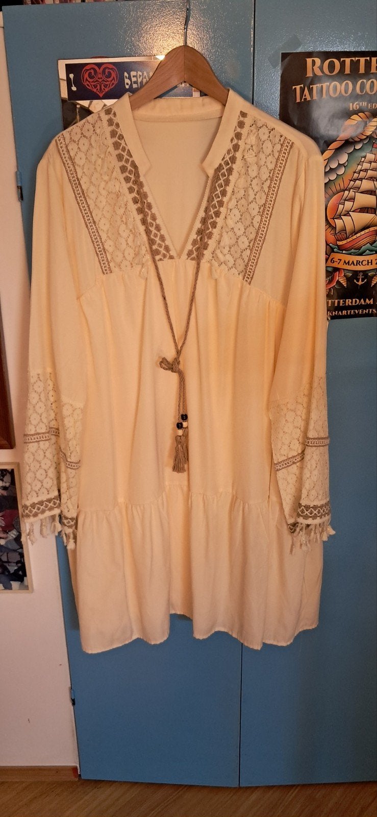 Nieuw Ibiza Style jurkje, Kleding | Dames, Beige, Maat 46/48 (XL) of groter, Nieuw, Ophalen of Verzenden