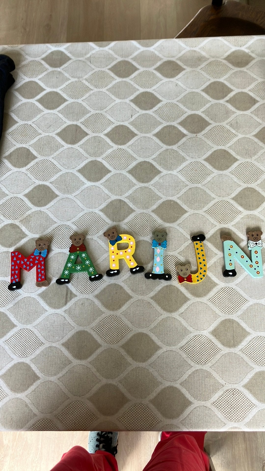Houten gekleurde letters Marijn, Ophalen of Verzenden, Gebruikt, Overige typen