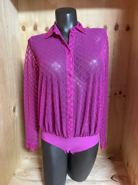 Louisa bracq blouse body met lange mouw maat 38, Verzenden, Roze, Body of Korset