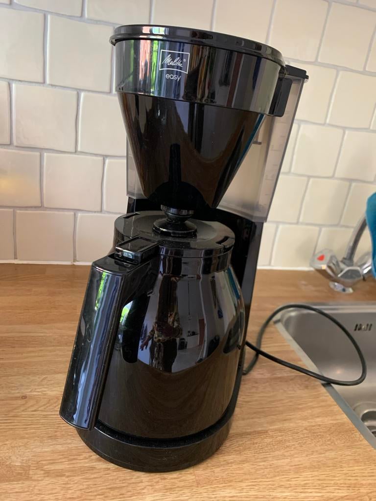 Melitta Easy Koffiezetapparaat - Zwart, Zo goed als nieuw, Ophalen, 10 kopjes of meer, Koffiemachine, Gemalen koffie