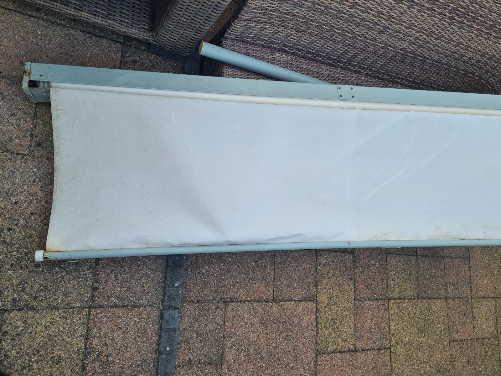Zone scherm met veer zie foto's 270 en 260breed, Tuin en Terras, Ophalen, Gebruikt, Overige typen, 150 tot 300 cm
