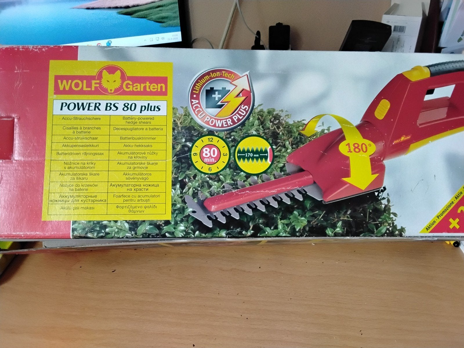 Wolf-Garten POWER BS 80 plus accu heggenschaar, Ophalen of Verzenden, Gebruikt, Accu, Wolf-Garten