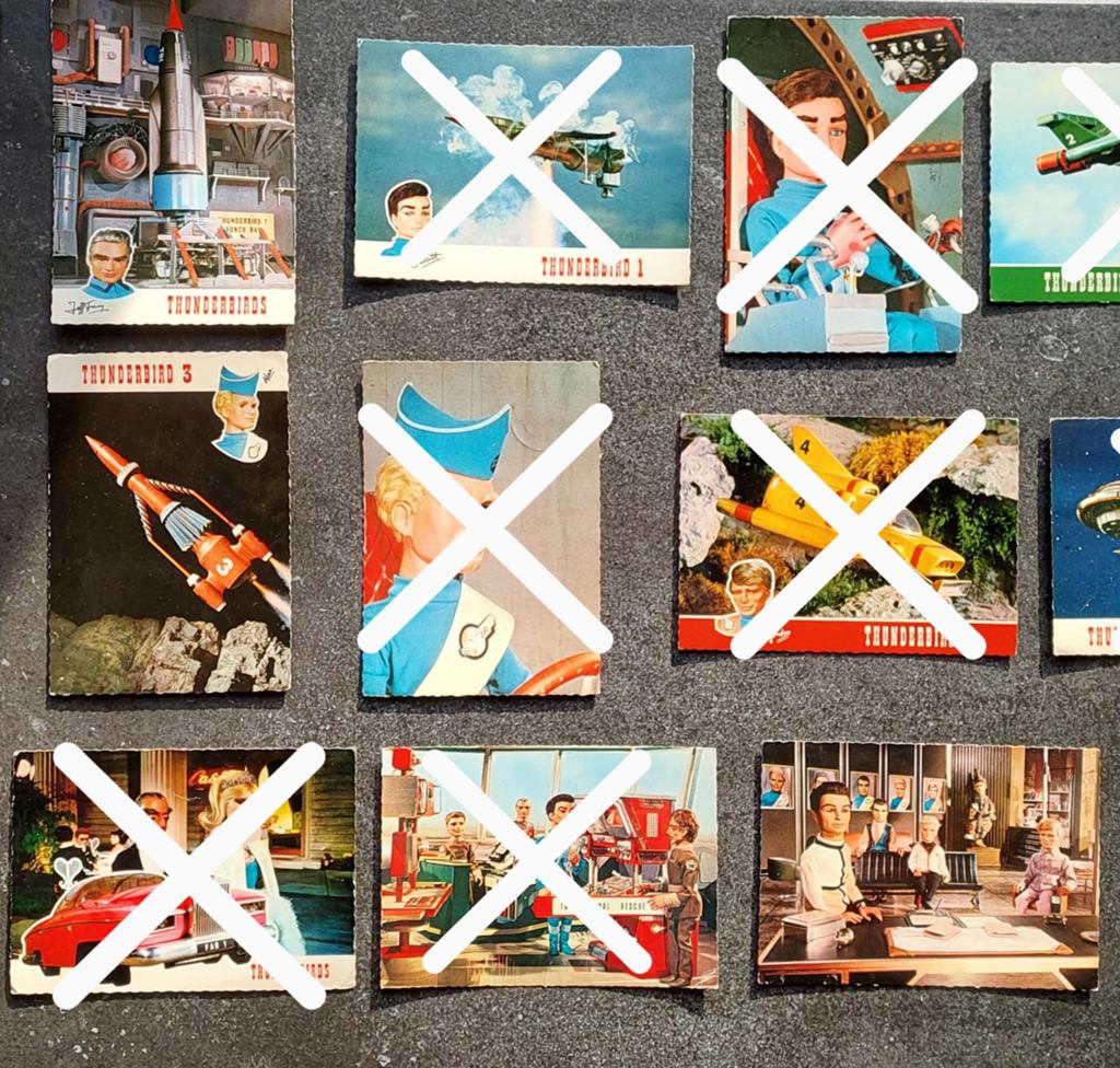 Thunderbirds ansichtkaart (nog 3 stuks), Verzamelen, Speelgoed, Ophalen of Verzenden, Zo goed als nieuw