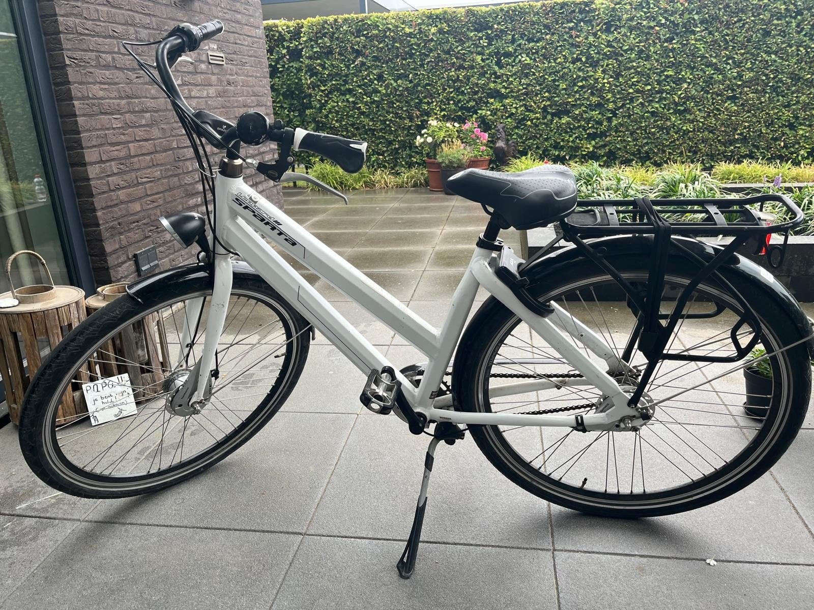 Sparta Leopard damesfiets stevig nette staat wit, Ophalen, Sparta, Gebruikt, Velgrem