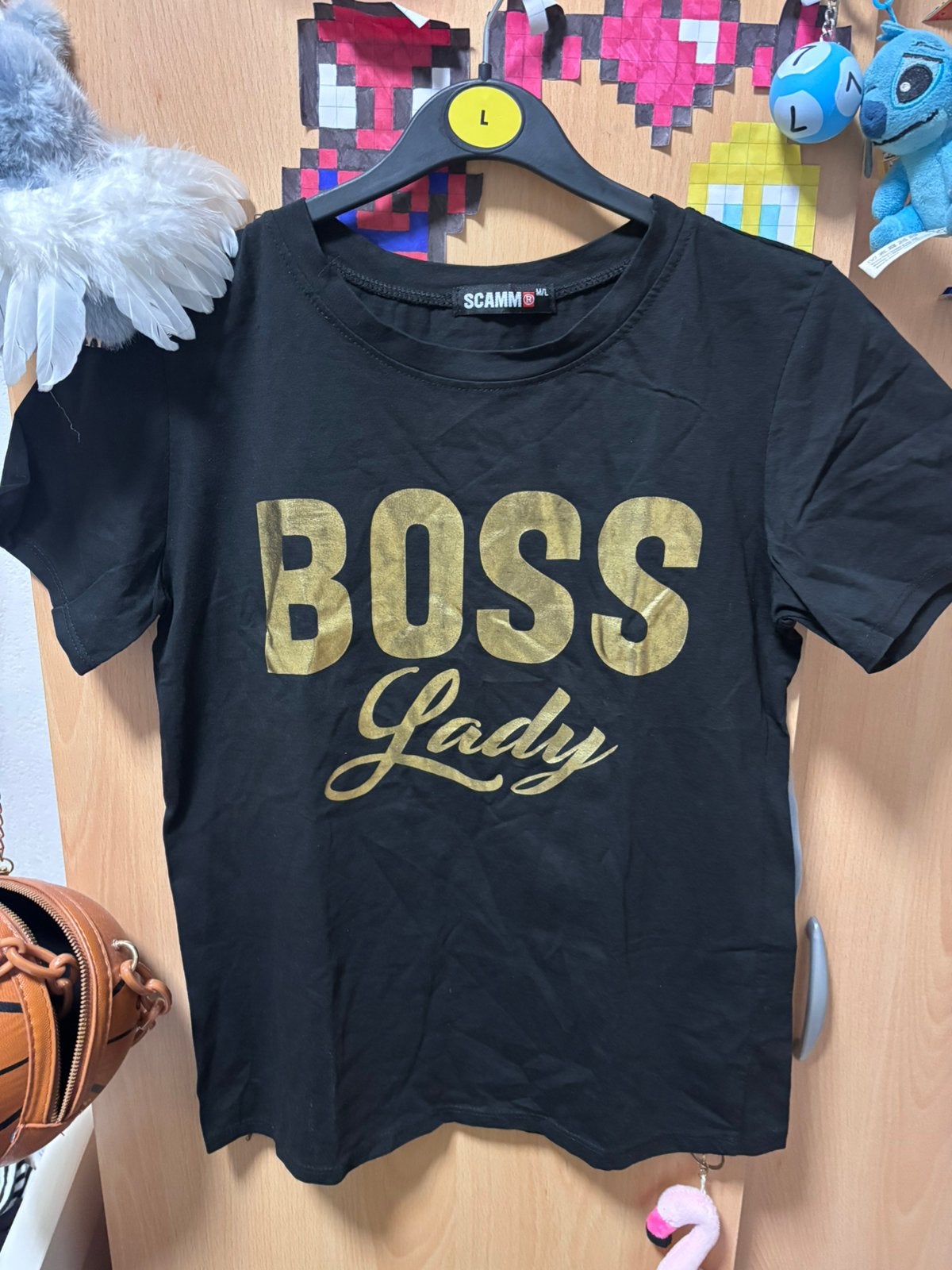 T-shirt size M/L, Maat 38/40 (M), Zwart, Ophalen of Verzenden, Zo goed als nieuw