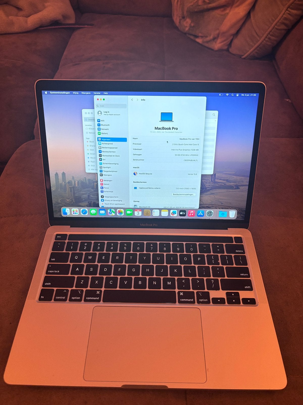Macbook pro april 2020/13,3 inch/512 GB, Ophalen of Verzenden, 13 inch, MacBook Pro, 2 tot 3 Ghz