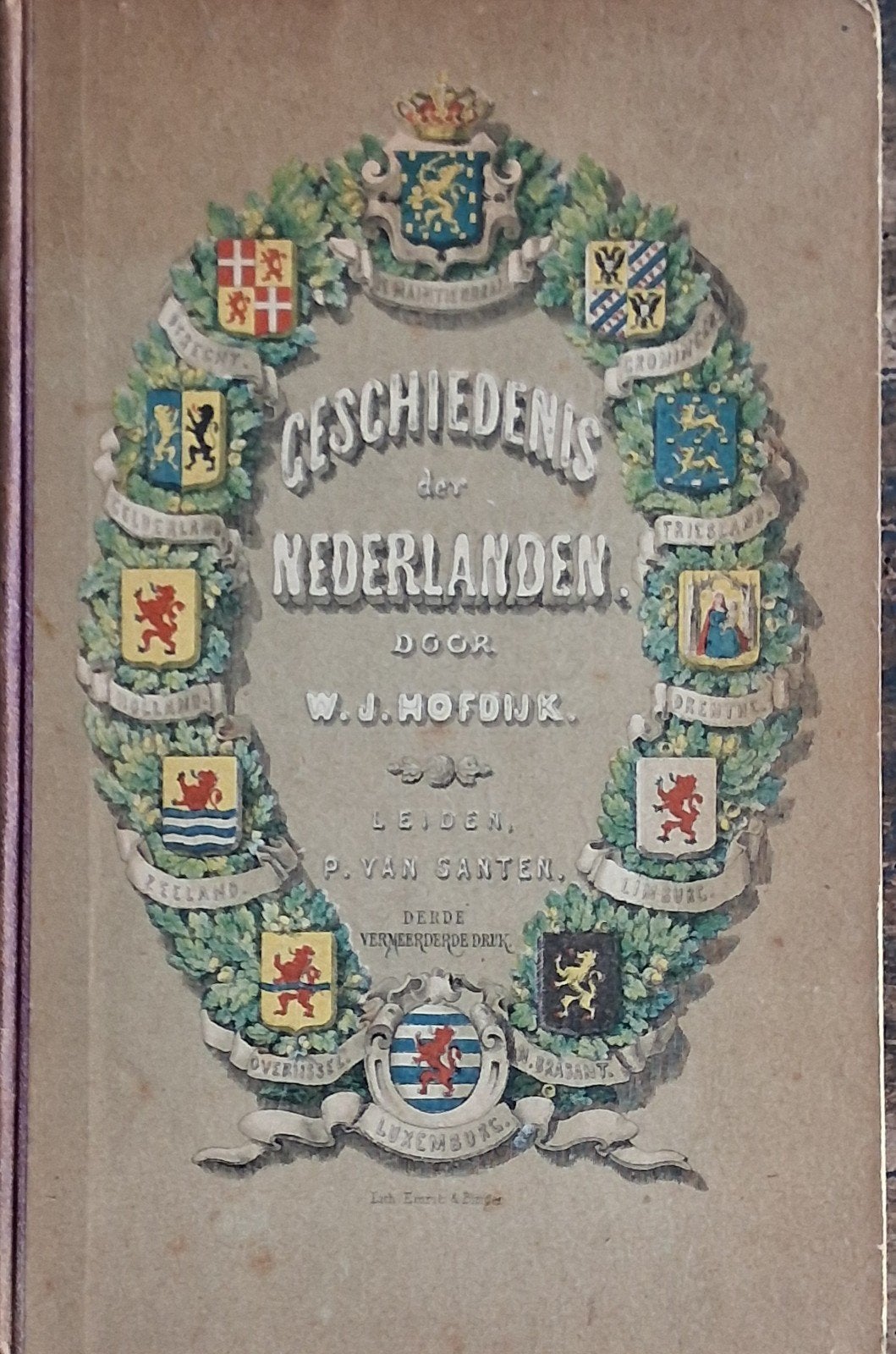 Geschiedenis der Nederlanden. W.J.Hofdijk. 1876. HC., Boeken, W.J.Hofdijk., Ophalen, 20e eeuw of later, Gelezen