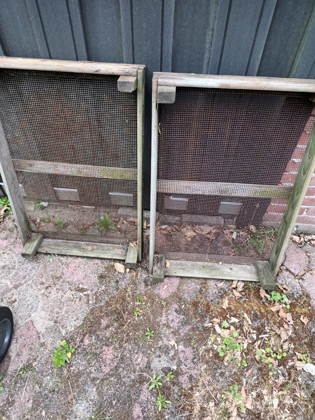 2 gaasbakken  bollenbak, samen 5 euro, Tuin en Terras, Tuinhekken en Hekwerk, Ophalen, Gebruikt, Hout, Gaashekwerk