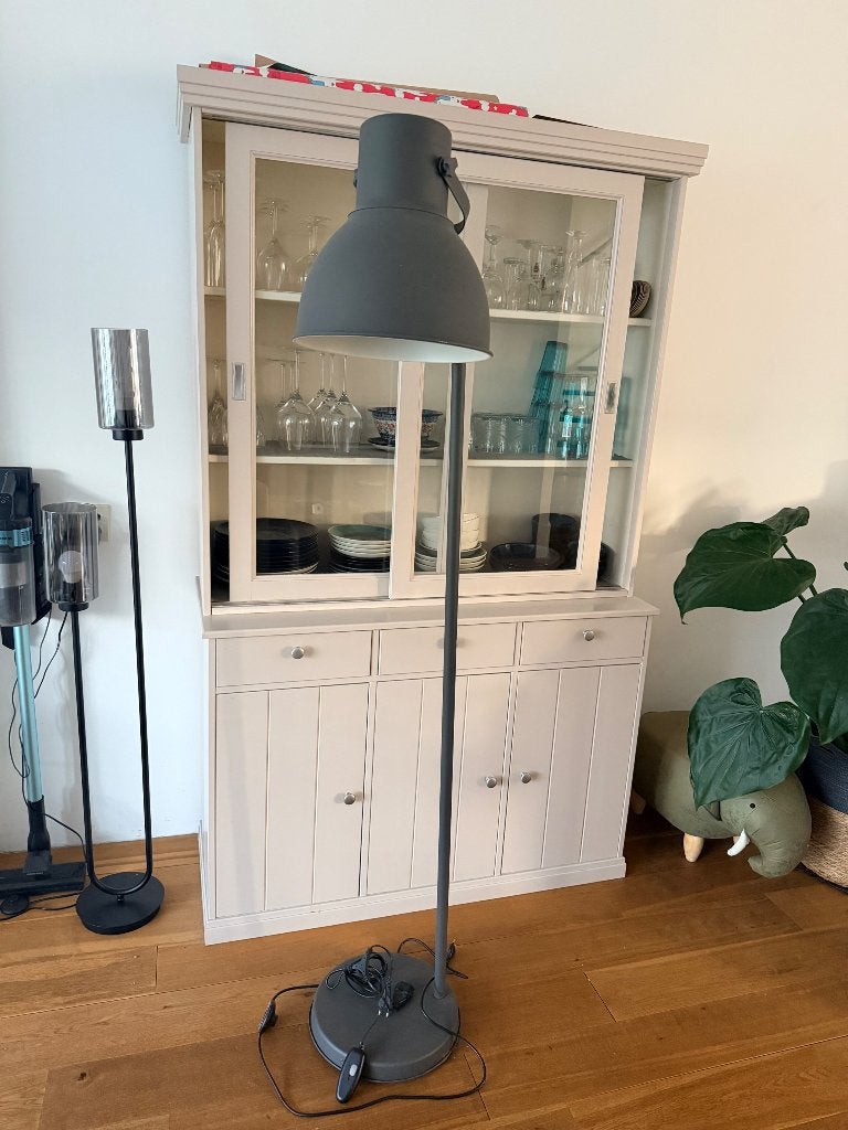IKEA HEKTAR lampen set: hanglamp, staande lamp, 2 spots, Ophalen, Gebruikt, E27 (groot), Metaal