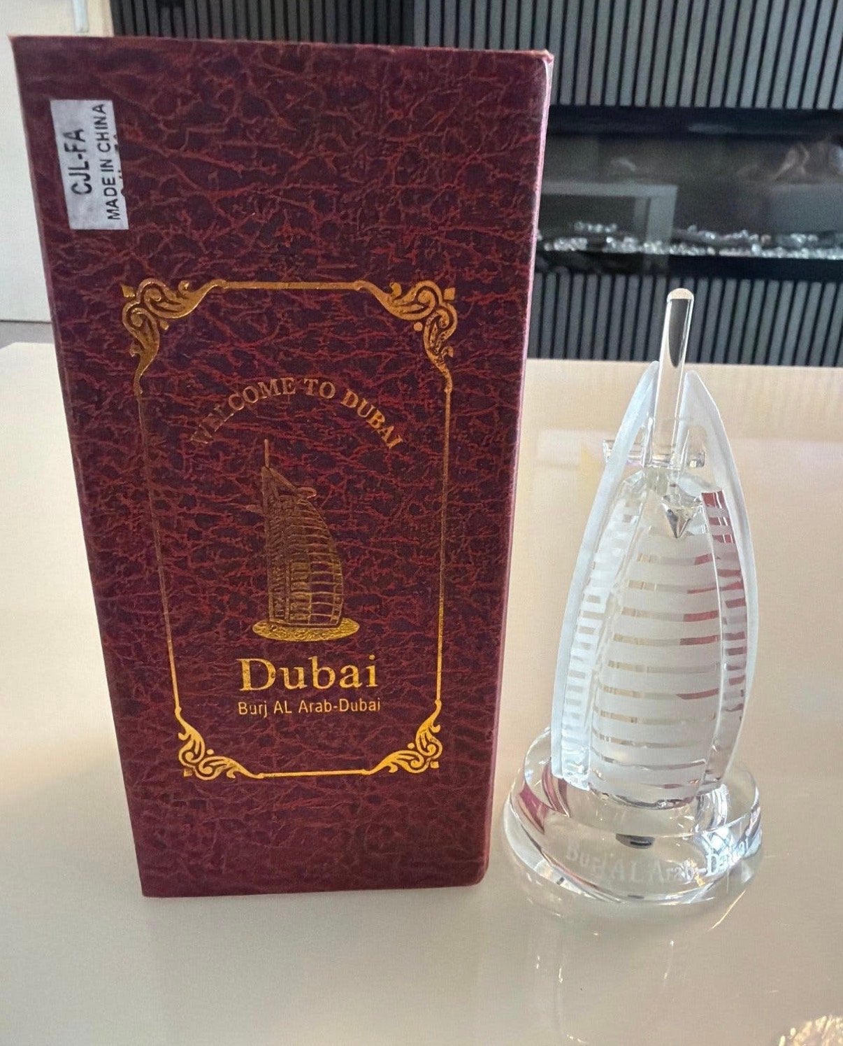 Kristallen Burj al Arab Souvenir Dubai - Nieuw in doos, Verzamelen, Ophalen of Verzenden, Nieuw