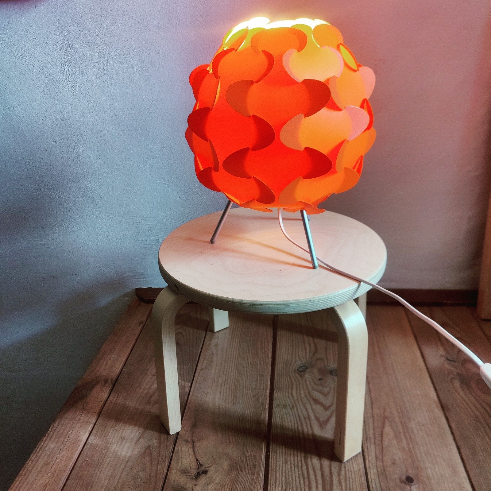 Gunner jensen fillstra ikea puzzel lamp 1980 oranje/wit, Ophalen of Verzenden, Zo goed als nieuw, Minder dan 50 cm, Vintage ikea