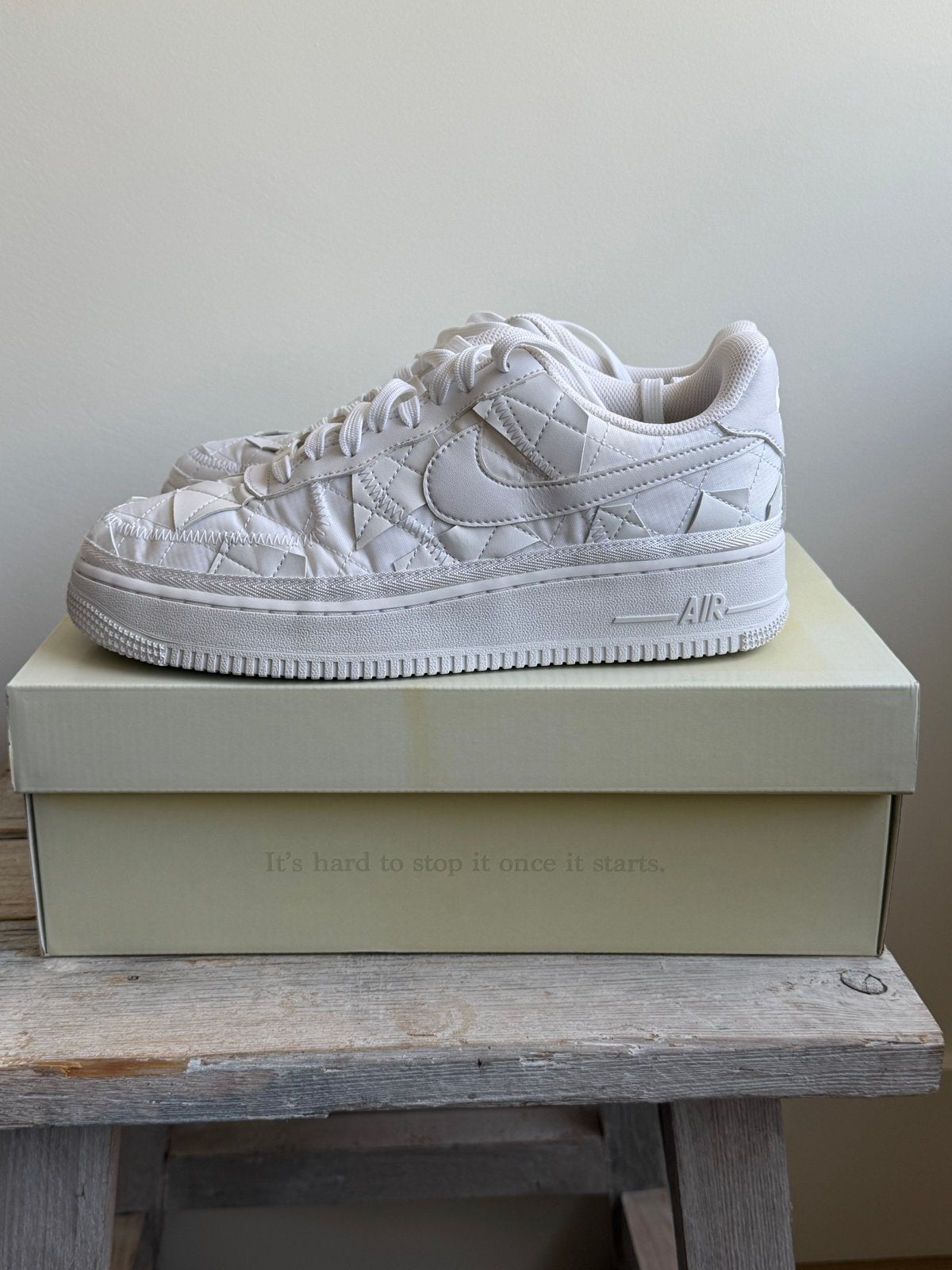 Nike Air Force 1 Low Billie Eilish White - Maat 42.5, Wit, Ophalen of Verzenden, Sneakers of Gympen, Zo goed als nieuw