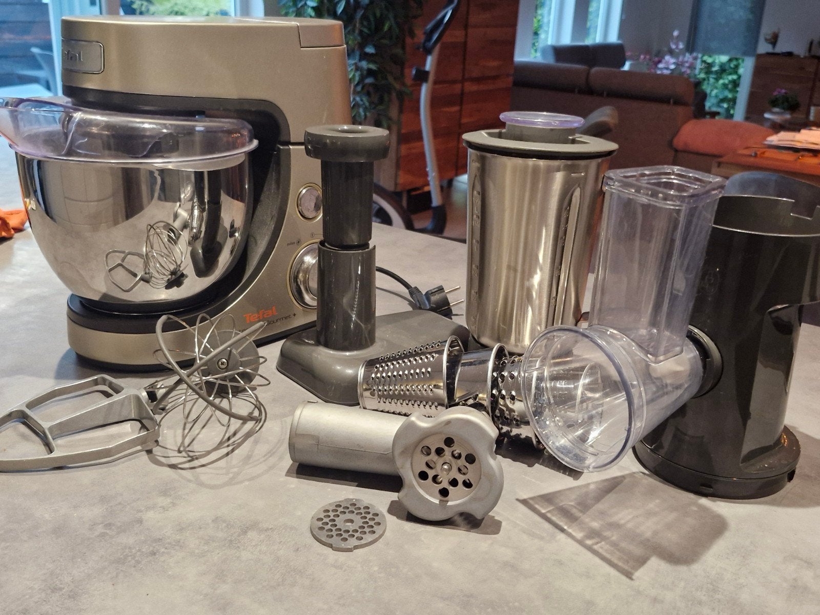 Tefal Masterchef Gourmet+ Keukenmachine QB60, 3 tot 4 liter, Ophalen of Verzenden, Gebruikt, 3 snelheden of meer