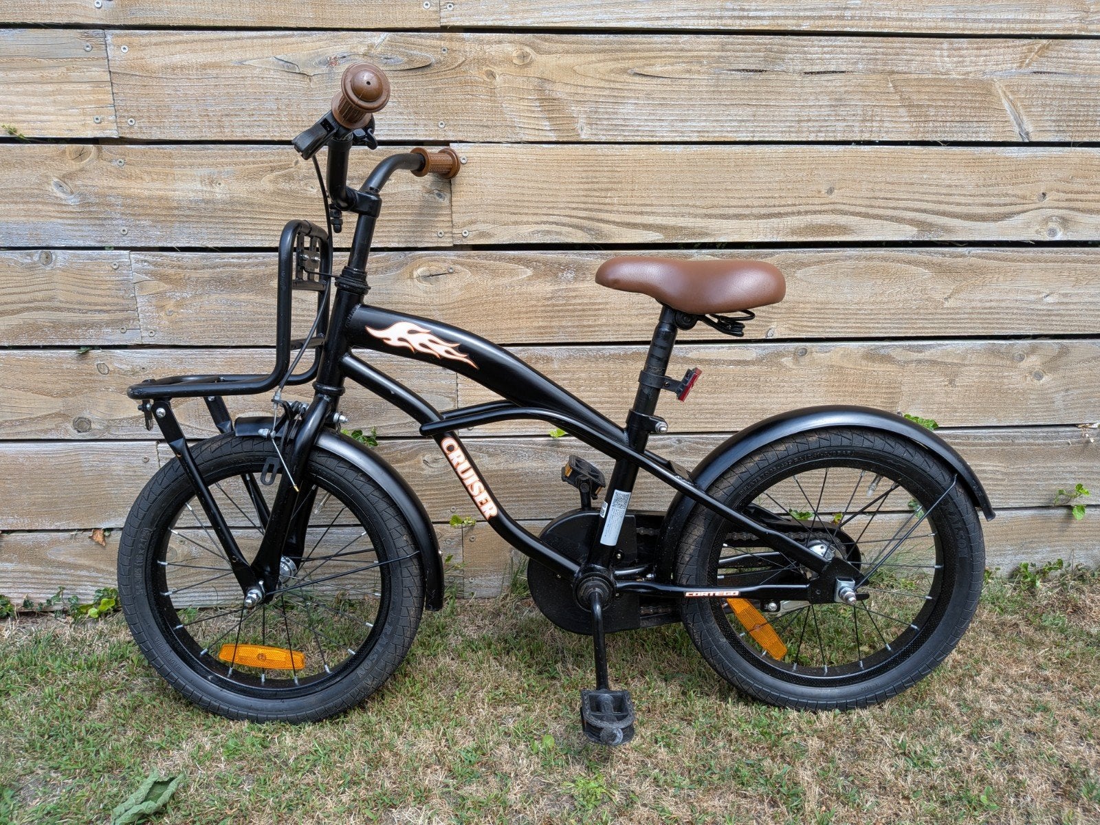 Spirit Cruiser jongensfiets zwart 16 inch, 49 tot 53 cm, Ophalen, Gebruikt, Overige merken